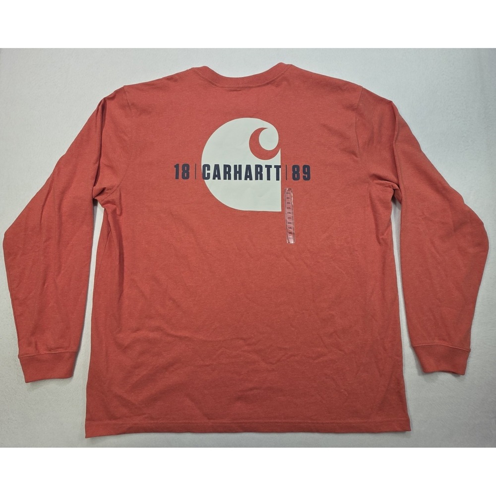 NEW Carhartt Shirt Men 2XL Relaxed Fit Long Sleeve Pocket Cotton Polyester Blend